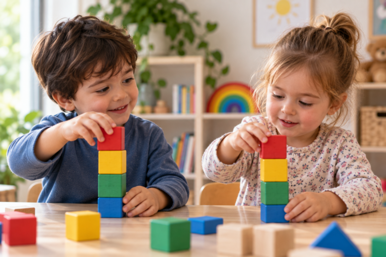 Imitación en niños durante una situación cotidiana de aprendizaje